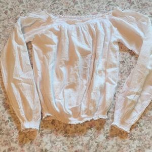 White Cotton Beachy Blouse